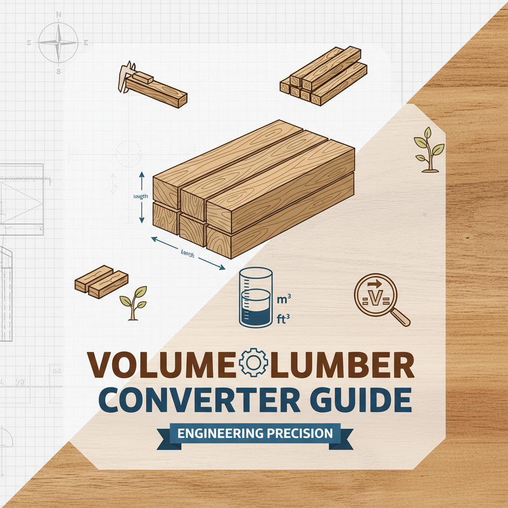 Decorative header image for Volume Lumber Converter: Board Feet, Cord & Forestry Units Guide